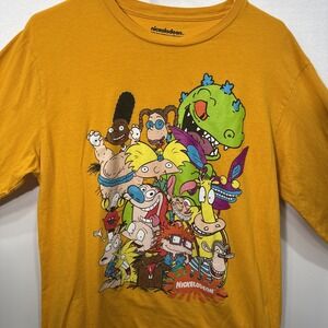 Nickelodeon T Shirt Rave Music Festival Cartoon Med‎ Rugrats Rocco Ren Stimpy XL